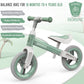 Bobike Toddler Balance Bike Toys For 1 To 6 Year Old Girls Boys Adjustable Seat And Handlebar No-Pedal Training Bike Best Gifts For Kids (Green)