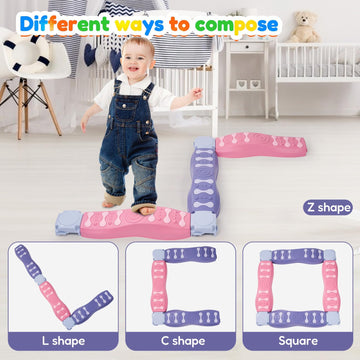 Stepping Stones For Kids Balance Beam 8Pcs Toddler Stepping Stones Non-Slip Plastic Balance Stepping Stones Sensory Toys For Tod