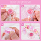 Aori Pacifier Clips For Rebron Baby Dolls Pacifier Holders Silicone Pacifier Clips With Magnetic Pacifier -Pink