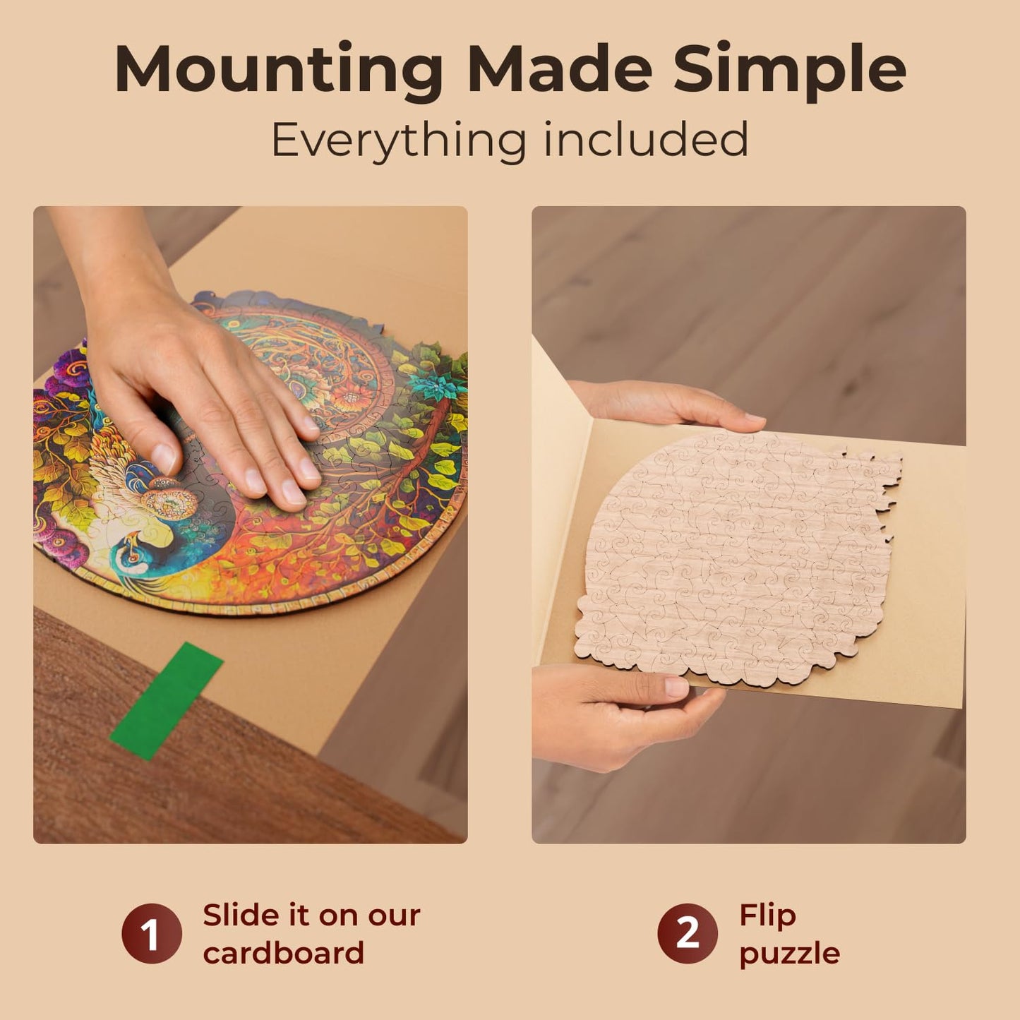 Crafthub Puzzle Saver, Wooden Jigsaw Puzzles Mounting Kit For Wall Art, Includes Adhesive Sheets To Stick Together Puzzle Pieces