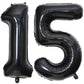 40 Inch Black 15 Number Balloons Giant 15 Balloons Black Birthday Balloons 15Th Birthday Anniversary Events Party Decorations Su