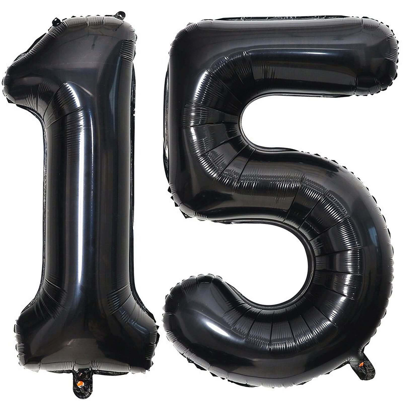 40 Inch Black 15 Number Balloons Giant 15 Balloons Black Birthday Balloons 15Th Birthday Anniversary Events Party Decorations Su