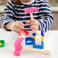 2 Pack Wooden Hammer Toys Simulation Hammers Maintenance Tools Educational Toys for Kids Birthday Party Games Supplies (Rose Red