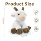 Stuffed Goat Sitting Toys Plush Animal  Realistic Animal Characters Stuffed Filled in Limbs 8.5 Inch Soft Huggable Gifts for Kids with Stuffed Animals Birthday Gift for Girls Boys
