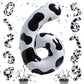 Giant Number Balloons 6, Cow Print Number 6 Balloons For Boys, 40 Inch Foil Helium Number Balloon For Girls 6Th Birtyday Party D