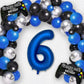 Navy Blue Video Game Party Supplies Boys 6Th Birthday Party Decorations- 2 Packs Game On Balloons With Dark Blue Number 6 Balloo