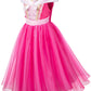 Light Up Princess Aurora Costume For Toddler Girls Dress Up - Led Light-Up Pink Sieeping Beauty Dress With Accessories For Birthday Halloween Cosplay 3T 4T