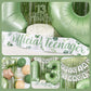 Sage Green 13th Birthday Decorations Kit - Official Teenager Banner, Cake Topper, Green Balloons, Party Supplies for 13 Years Ol