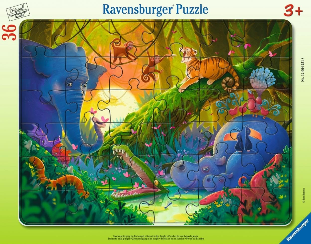 30 Piece Puzzle for Children - Sunset in the Jungle
