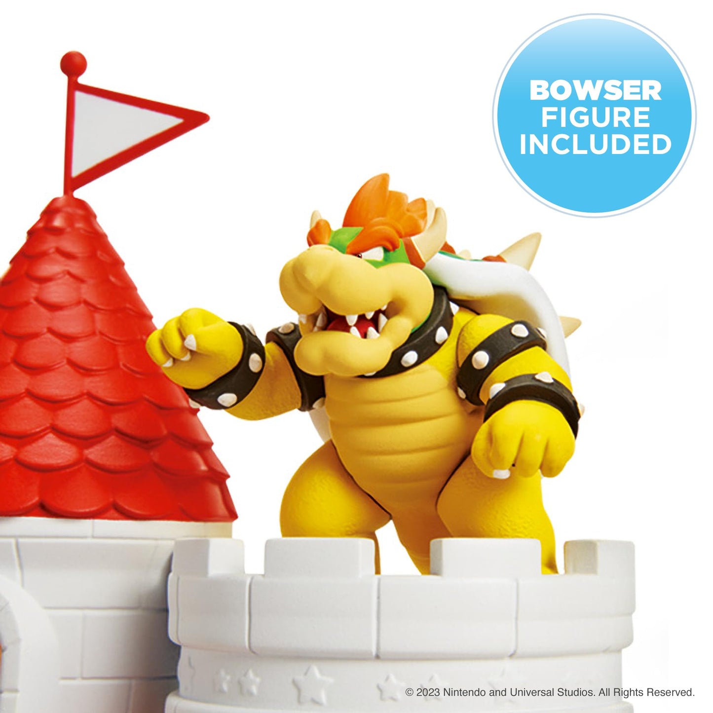 JAKKS Pacific Super Mario Deluxe Mushroom Kingdom Castle Playset with 5 Figures, 2.5" Size, Plastic, Model 70843-1-SOC