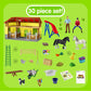 Schleich Farm World, 30-Piece Playset, Farm Toys And Farm Animals For Kids Ages 3-8, Horse Stable 10.5 X 49 X 34.5 Cm