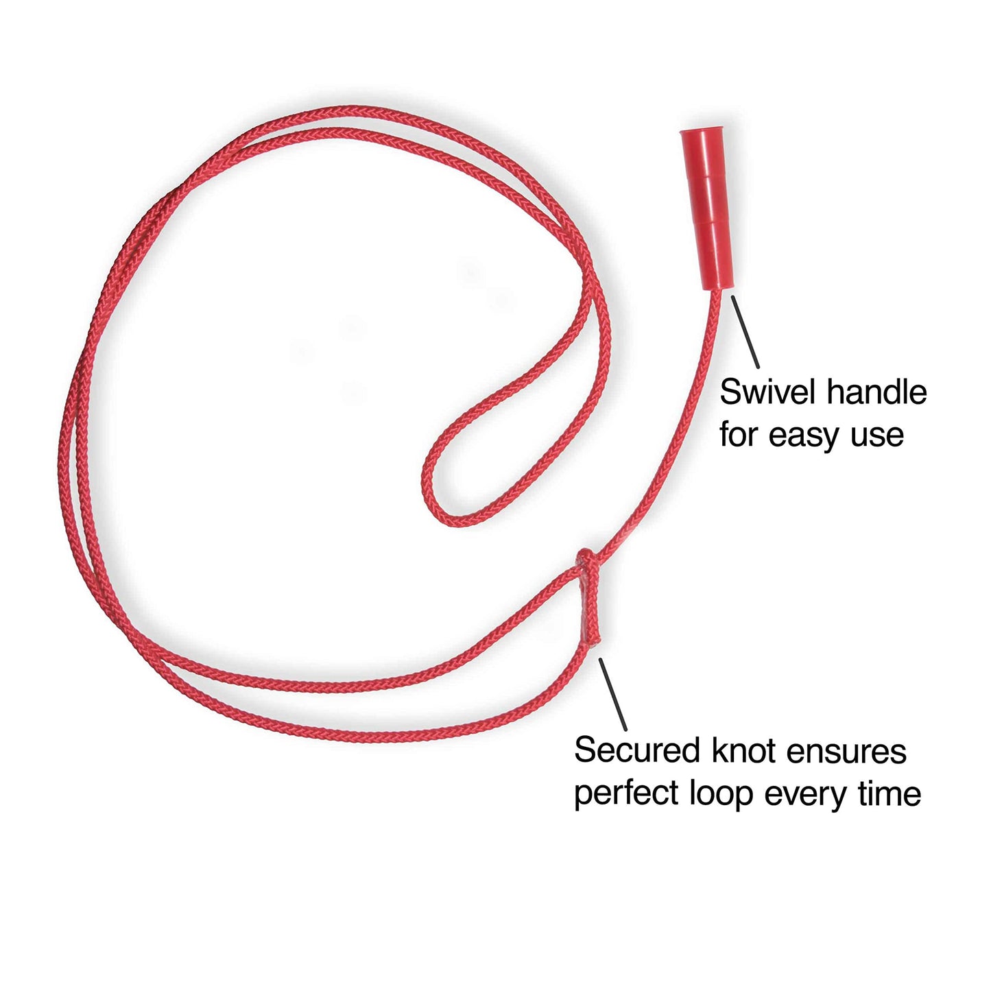 Western Stage Props Children’S Cowboy Kiddie Trick Rope Lasso Pre-Tied | Ages 4-10 | Red|