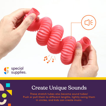 Special Supplies Fun Pull And Stretch Tubes For Kids - Pop, Bend, Build, And Connect Toy, Provide Tactile And Auditory Sensory P