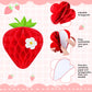 9 Pcs Strawberry Party Decorations Strawberry Honeycomb Balls Birthday Favors Berry Table Centerpieces Tissue Paper Honeycomb Tabletop Hanging Decor Party Supplies