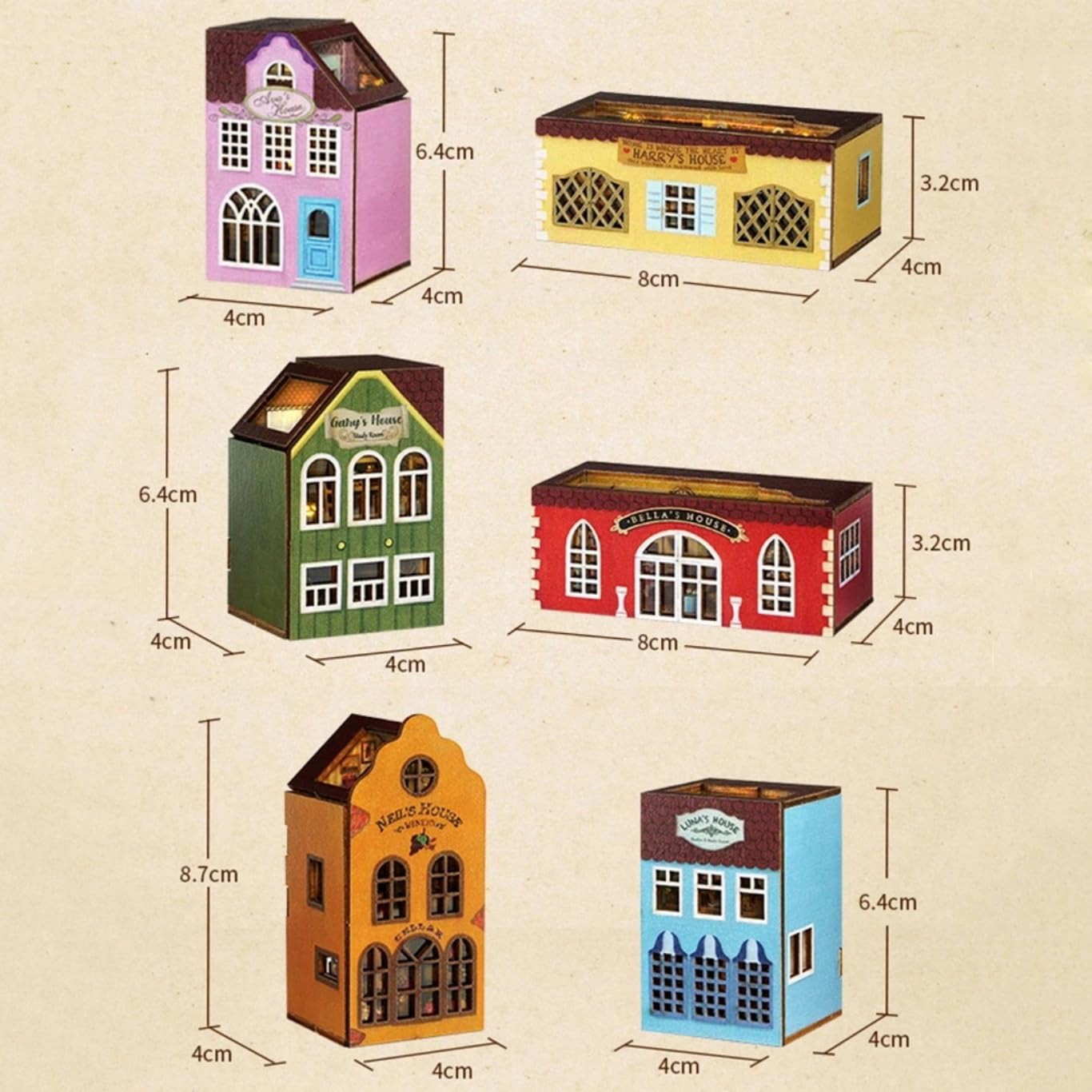 DIY Miniature House Kit  CUTEROOM Mini House Kit for mature-themed to Build  Wooden Dollhouse Making Kit with Furniture  Christmas Birthday Gifts