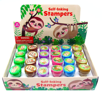 24 Pcs Sloths Stampers for Kids Sloth Birthday Party, Sloth Party Favors, Goody Bag Filler Treats, Classroom Rewards, Carnival P