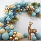Partywoo Blue And Gold Balloons, 140 Pcs Boho Blue And Chrome Gold Balloons Different Sizes Pack Of 18 Inch 12 Inch 10 Inch 5 Inch For Balloon Garland Arch As Birthday Decorations, Party Decorations