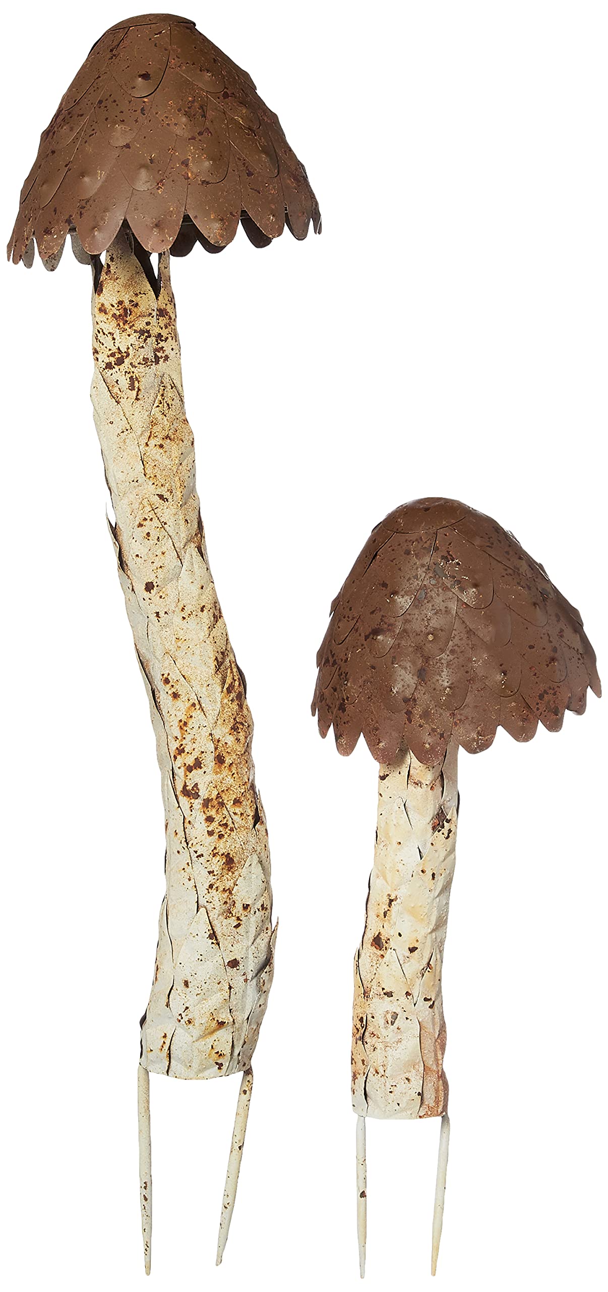 KALALOU Metal Mushrooms Set - One Size, Brown, Model CZG1108