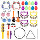 MUSCELL Kids Musical Instruments Set,Plastic Music Preschool Instruments for Kids,Early Percussion Learning Toys for Toddlers 3+