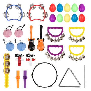 MUSCELL Kids Musical Instruments Set,Plastic Music Preschool Instruments for Kids,Early Percussion Learning Toys for Toddlers 3+