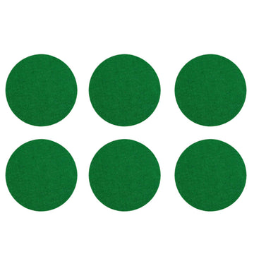 Kasteco 6 Pack Self Adhesive Air Hockey Mallet Felt Pads, Green,74Mm