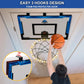 Hyes 24'' X 16'' Large Basketball Hoop Indoor For Adults, Over The Door Basketball Hoop With Electronic Scoreboard/Led Rim, Big