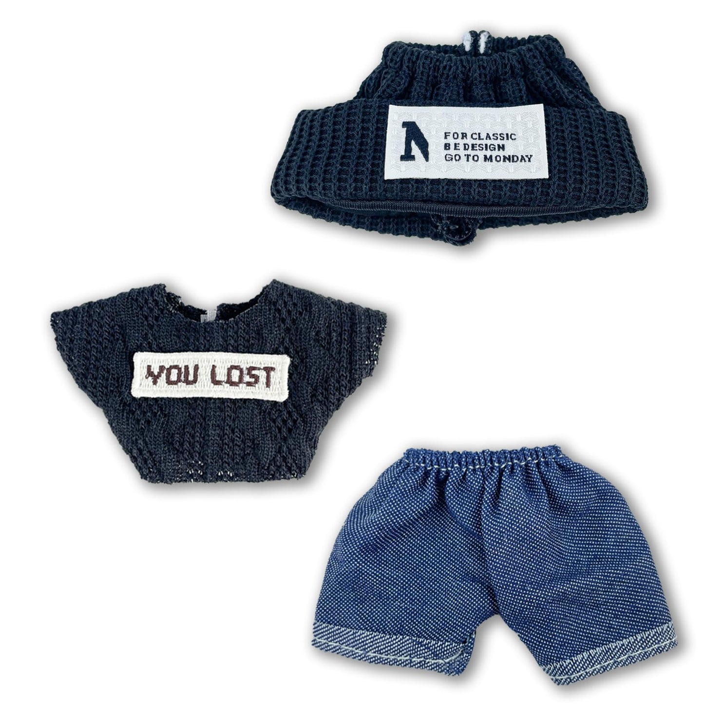 Clothes Outfits Set for 17cm Doll(Not Includ Doll) 17cm Clothing Accessories Hat Pants&Skirt Set Cute Fashion Style (2 Set)