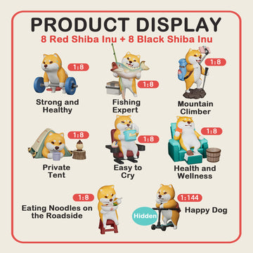 Beemai Kuraya Shiba Tourshiba Series 1Pc Blind Box Figures, Random Design Cute Figures Collectible Toys Birthday Gifts