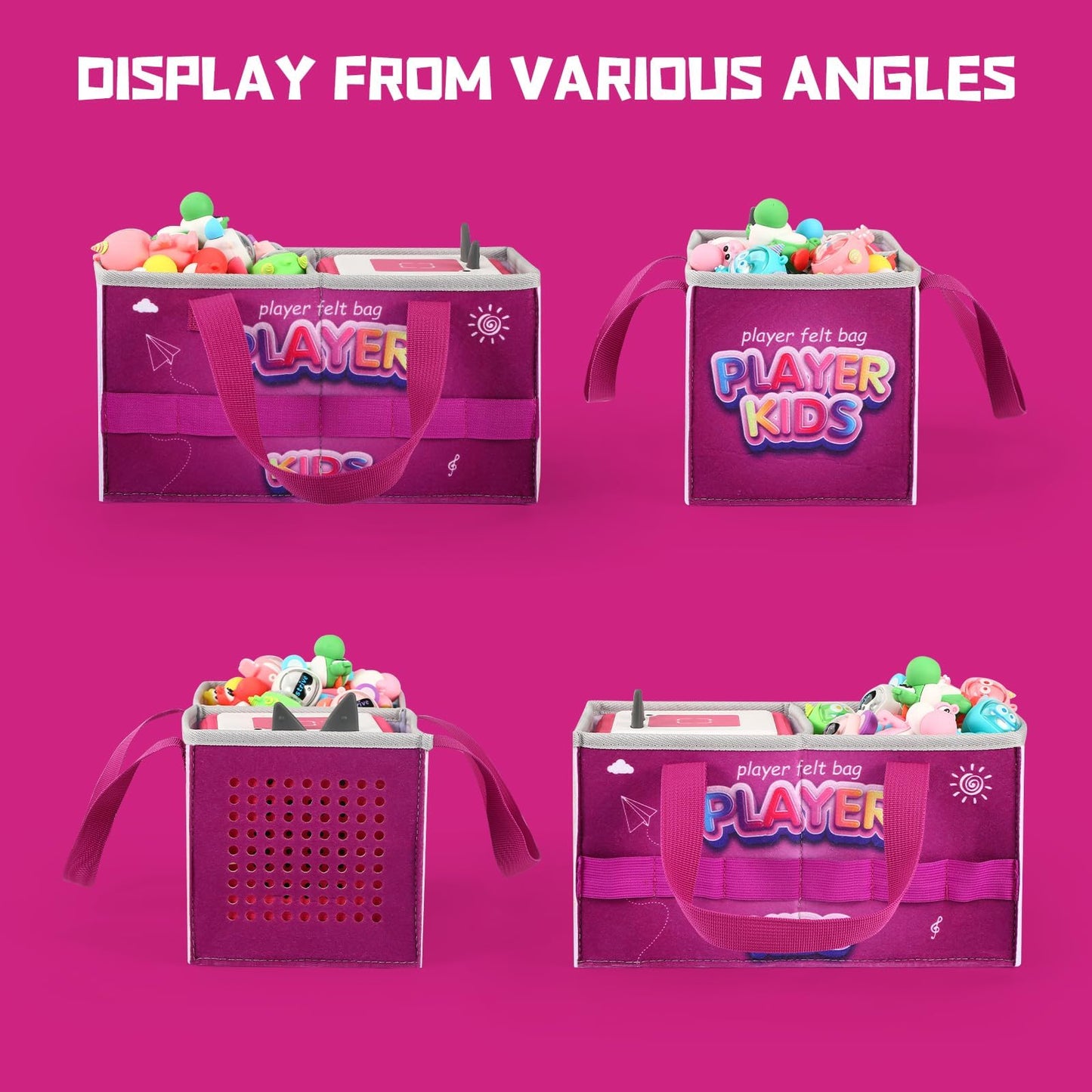 Carrying Case For Tonies Starter Set & Storage Bag For Tonies Figurine, Outdoor Hand Bag For Tonies Audio Player And Dolls Music