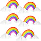 Willbond Rainbow Honeycomb Paper Centerpiece Rainbow Cloud No Crease Converting Centerpieces For Christmas Birthday Party Tables Decoration(6 Pieces)