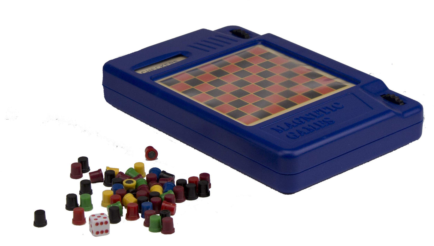 Pressman 6-In-1 Travel Magnetic Games - Turn A Knob And A New Game Appears Multi Color ,5'
