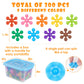 NiToy Snowflake Interlocking Building Blocks 300PCS Educational Toy, Multi-Color Plastic for Kids 3+, Model NiToy-0062 with Carrying Case