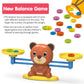 REMOKING Bear Balance Game, Funny Math Counting Toy with Numbers, Little Bears, Game Cards, Coins, Great Gifts for Kids 3 Years