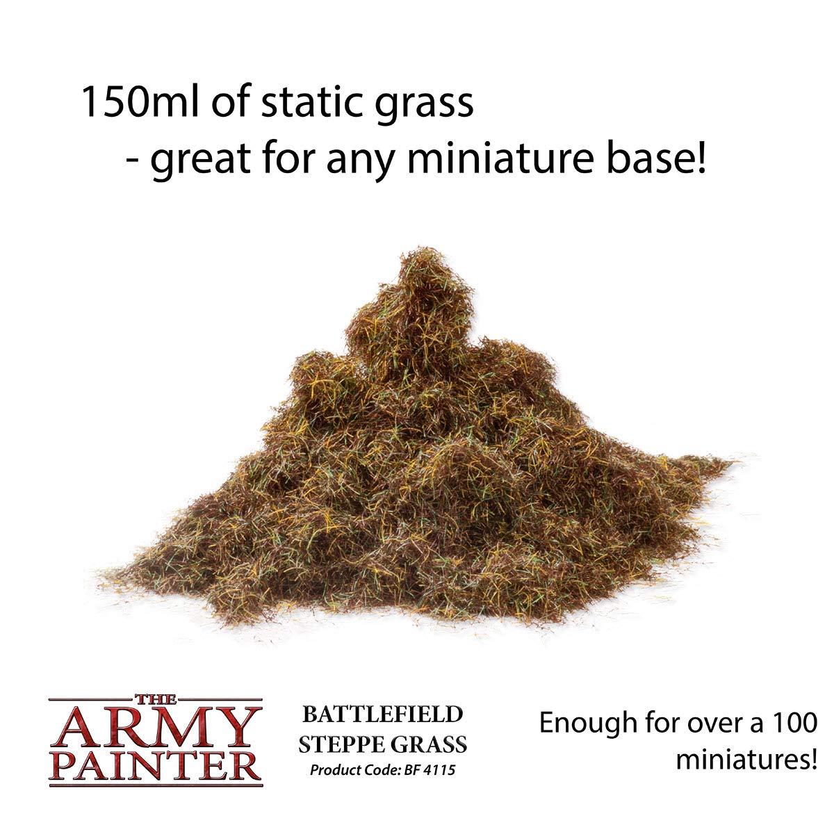 The Army Painter Battlefield: Steppe Grass Basing, 150 Ml-For Miniature Bases & Terrains -Scenics Static Grass, Model Terrain Gr