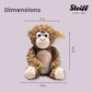 Steiff Bodo Monkey  enhanced Monkey Stuffed Animal  Monkey Toys  Stuffed Monkey  Monkey Plush  Cute Plushies  Plushy Toy for Girls Boys and Kids  Soft Cuddly Friends (Brown  12)