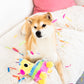 Pearhead Puppy Pinata Dog Toy, Rope Tug Toy for Dogs, Colorful Interactive Dog Toys, Party Pinata Toy for Dogs, Plush Chew Toy,