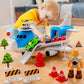 Love Life Airplane Toy Set Transport Cargo Plane Play Toy Gift For 3 4 5 6 Years Old Boys Girls Kids,Aircraft Vehicle Toys With 5 Mini Cars,Helicopter And Construction Worker