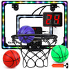 Basketball Hoop Indoor For Kids,Led Light Mini Basketball Hoop With 3 Balls & Electronic Scoreboard,Over The Door Basketball Hoop,Basketball Toys Gift For Kids 3-12 Year Old Boys Girls Teen