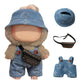 Clothes For Labubu (No Doll) - Exquisite Luxury Designer Accessories Clothes For Labubu - 3 Piece Set(Hat+Jumpsuit+Bag) Suitable