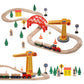 Sainsmart Jr. Wooden Train Set For Toddler, 41Pcs Wood Train Track W/Crane Fits Brio, Thomas, Melissa And Doug, Kids Wood Toy Train For Kids Ages 3+