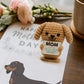 Haliafancy For Mom With Card Decoration, Positive Crochet Animals Dachshund Emotional Support Crochet Doll For Weiner Dog Lovers