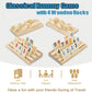 Dollergo Rummy Game With 4 Wooden Racks/Trays, Rummy Cube Game With Portable Case 106 Rummy Tiles Travel Game Set With 4 Tiles H