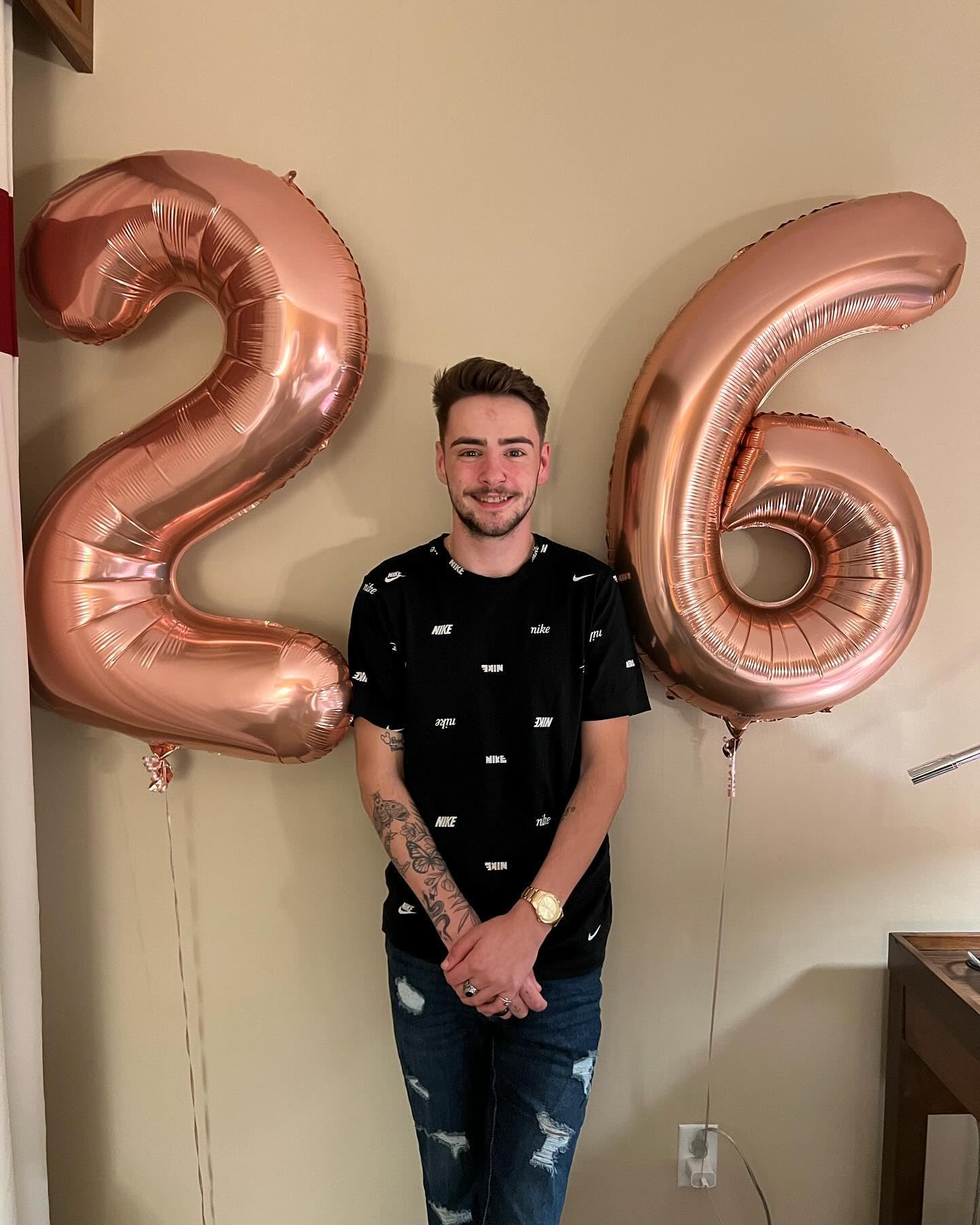 IWERP Rose Gold Number 40 Balloons - 40 Inch Mylar Foil for 40th Birthday Decorations