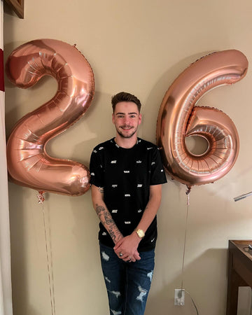 40 Balloon Number, Rose Gold Number 40Th Birthday Balloons 40 Inch, 40 Years Old Rose Gold Birthday Decorations For Men Women, 4