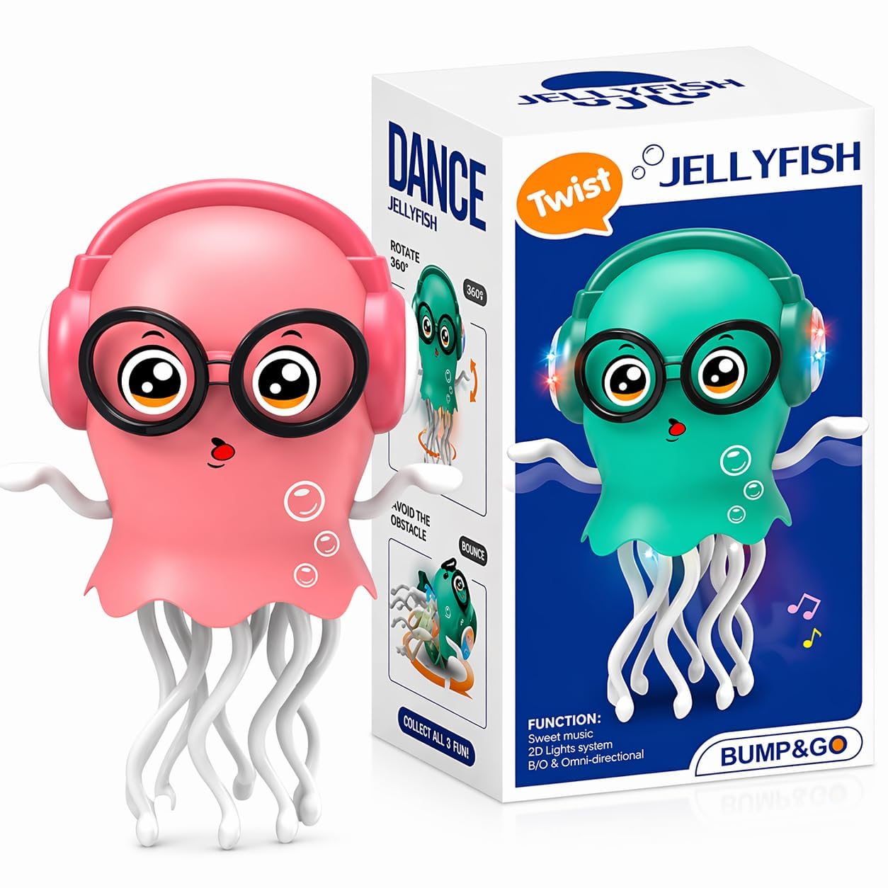 Dancing Jellyfish Toy For Kids, Dancing Toy, Jelly Fish Toy, Moving Toys For Babies 612 Months, Musical Toy With Lights, Crawli