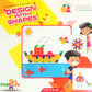 Negi Design With Shapes Big Magnetic Puzzle For Kids, 240 Pieces In 6 Colours