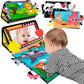 Aboosam Baby Toys 0-6 Months - Tummy Time Mirror Toys With Cloth Books & Teethers - Montessori Infant Toys For Babies 0 3 6 9 Months - High Contrast Newborn Sensory Toy For Boys Girls Baby Gift
