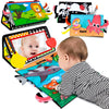 Aboosam Baby Toys 0-6 Months - Tummy Time Mirror Toys With Cloth Books & Teethers - Montessori Infant Toys For Babies 0 3 6 9 Months - High Contrast Newborn Sensory Toy For Boys Girls Baby Gift
