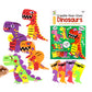 Vkpi 4 Pieces Eva Foam Art Crafts Gift Kit, Creative Make Your Own Dinosaurs, Cartoon Foam Paper Craft Projects For Kids Ages 4+