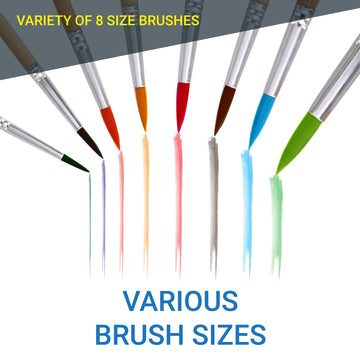 Watercolor Paint Set - Includes 24 Watercolor Paint, 8 Paintbrushes For Kids - Ultimate Washable Paints Watercolors Supplies Set - Water Color Painting Kids, 9 Piece Set